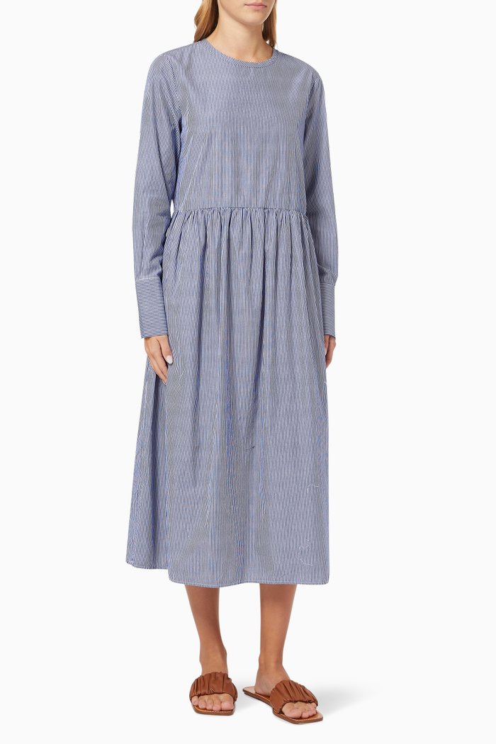 

Wide Cuff Dress in Organic Cotton, White