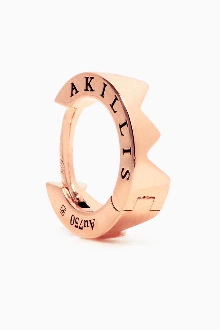 Capture Light Mini Hoop Left Earring in 18kt Rose Gold