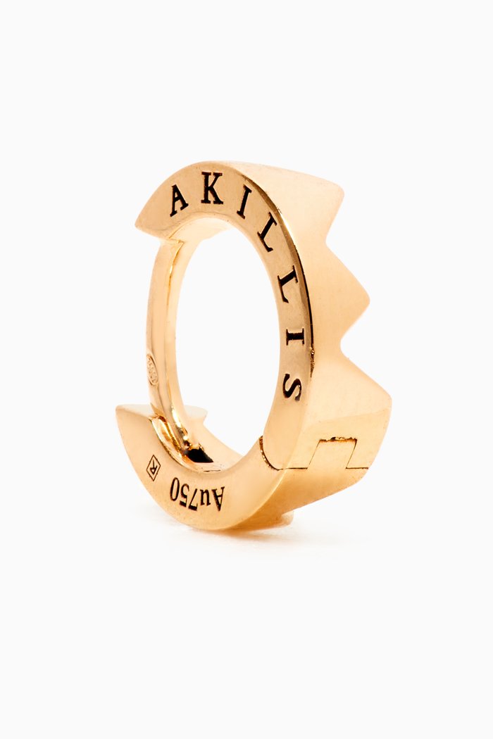 

Capture Light Mini Hoop Left Earring in 18kt Yellow Gold
