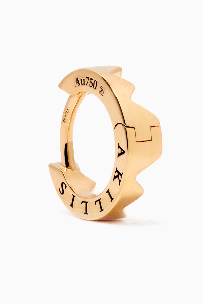 

Capture Light Mini Hoop Right Earring in 18kt Yellow Gold