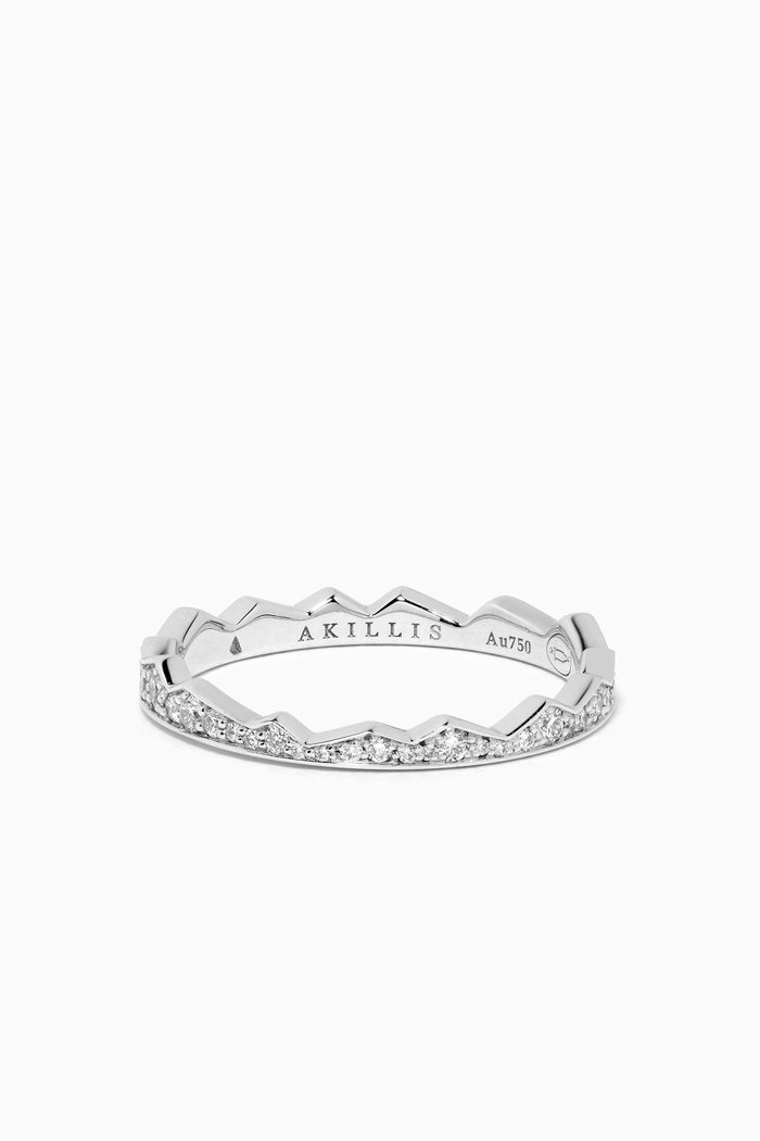 

Capture Light Ring with Diamonds in 18kt White Gold