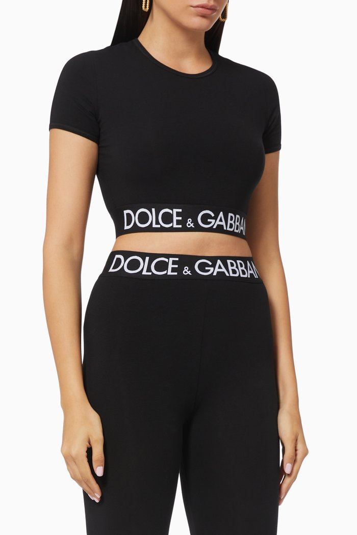 

Logo Top in Cotton Jersey, Black