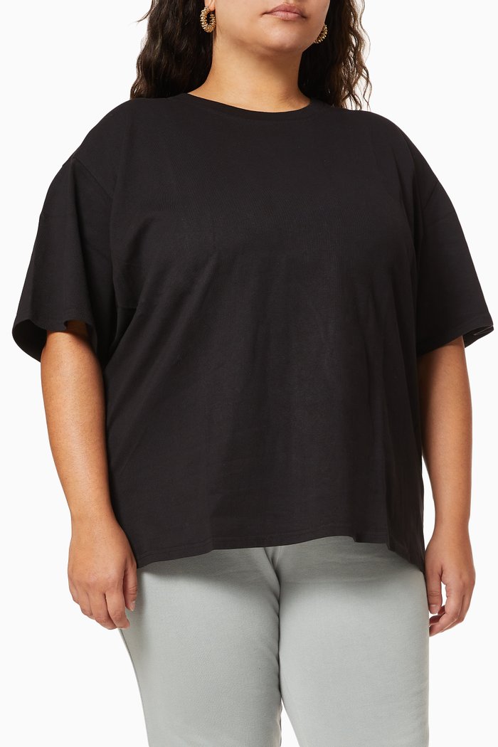 

Essential Boyfriend Crewneck T-shirt, Black
