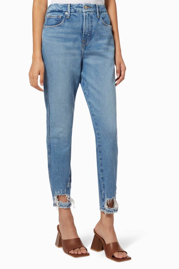 

Good Curve Skinny Crop Jeans in Cotton, Blue