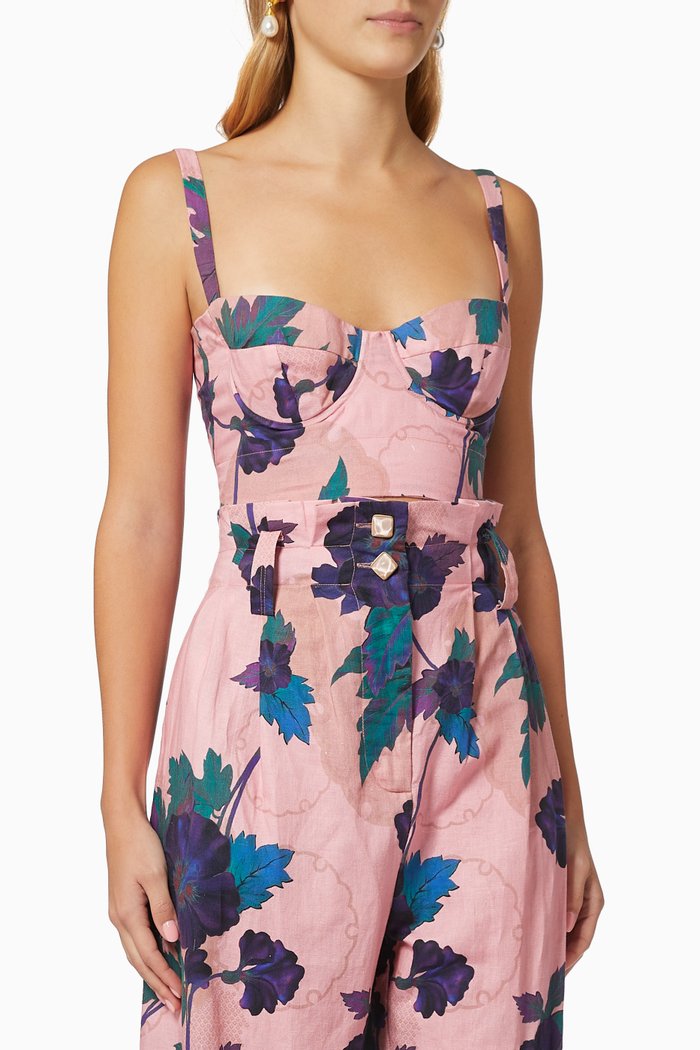 

Adeline Top in Silk, Pink