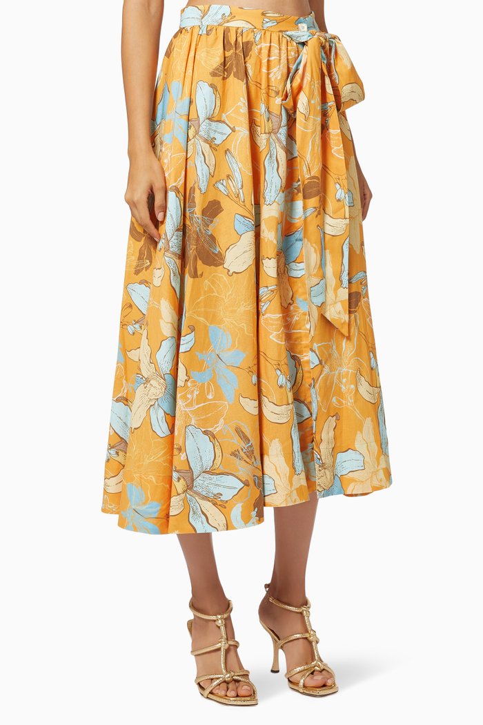 

Macco Skirt in Silk, Orange