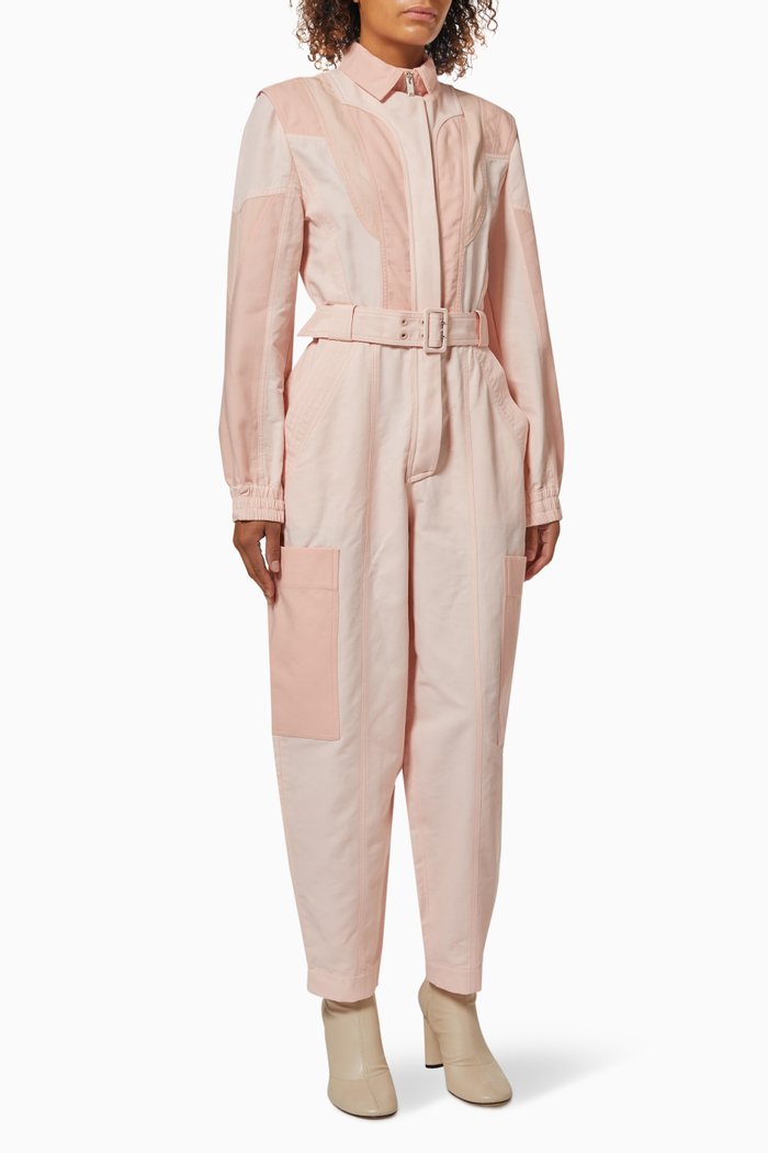 

Nora Jumpsuit in Organic Cotton Blend, Pink