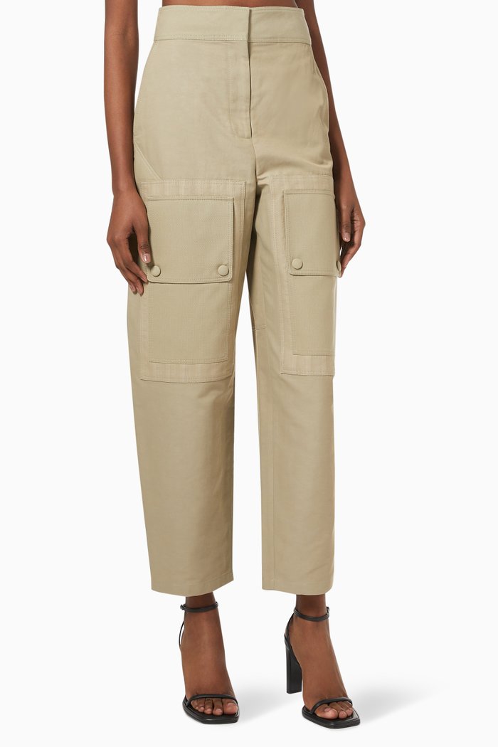 

Kaiya Pants in Stretch Cotton & Linen, Brown