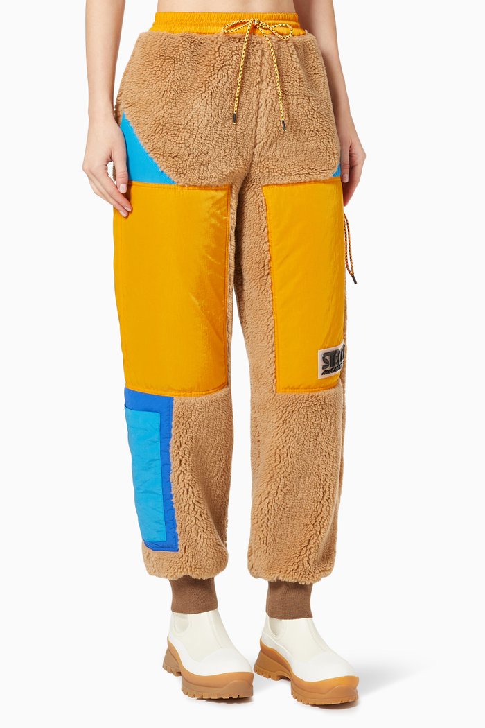 

Kara Teddy Mat Pants in Recycled Fleece, Neutral