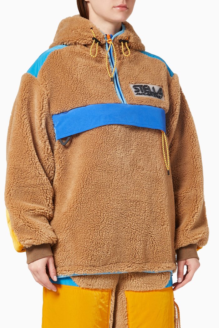 

Marlee Teddy Mat Jacket in Recycled Fleece, Neutral