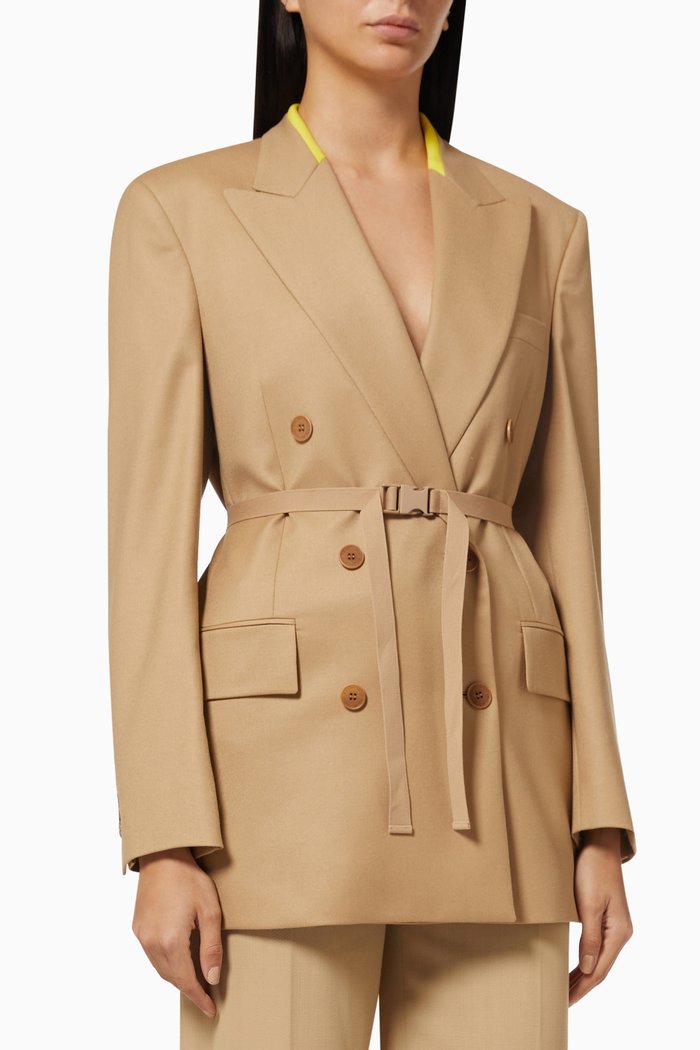 

Lola Tailored Jacket in Wool, Neutral