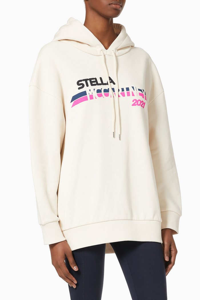 

Stella McCartney 2021 Logo Hoodie in Organic Cotton, White