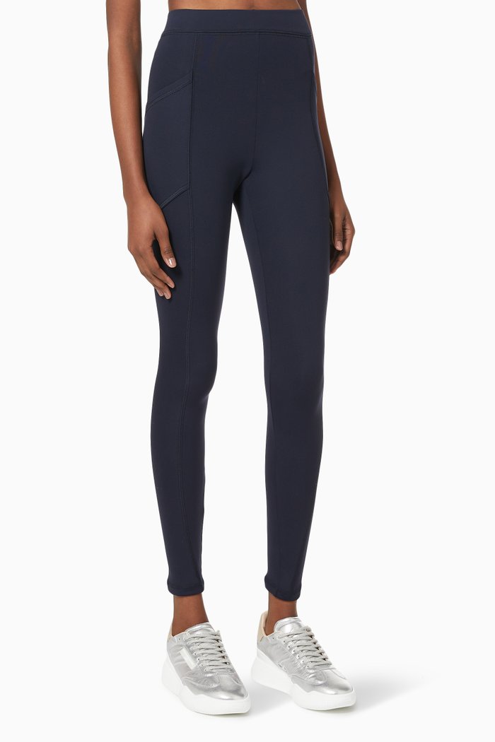 

Scuba Logo Leggings in Stretch Nylon, Blue