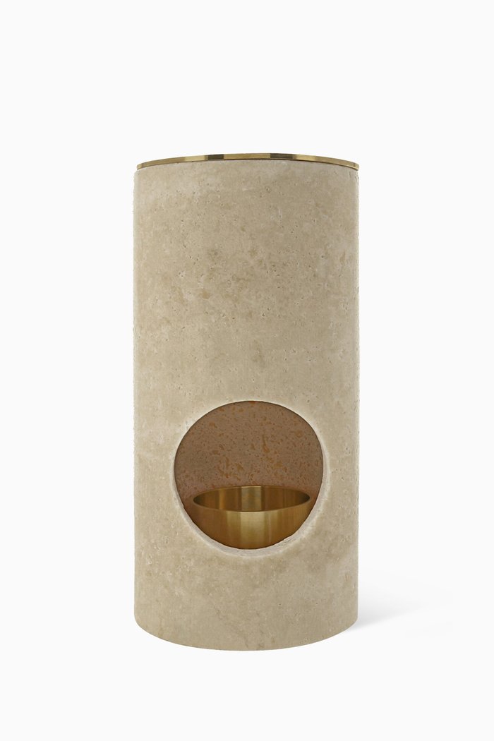 

Oil Burner in Travertine Marble, Multicolour