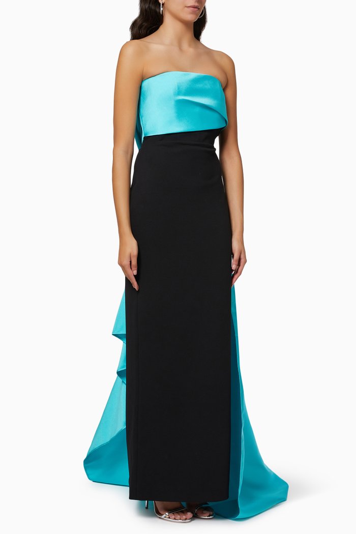 

Kinsley Maxi Dress in Twill, Blue