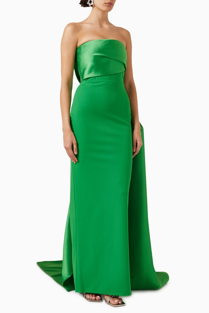 

Kinsley Maxi Dress in Twill, Green