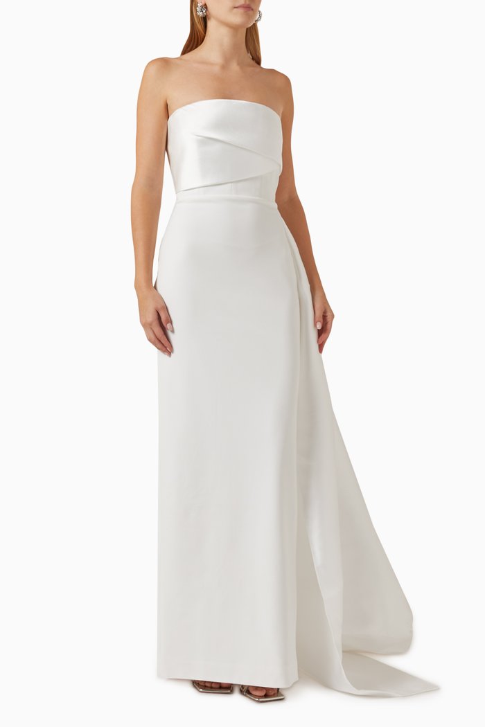 

Kinsley Maxi Dress in Twill, Neutral