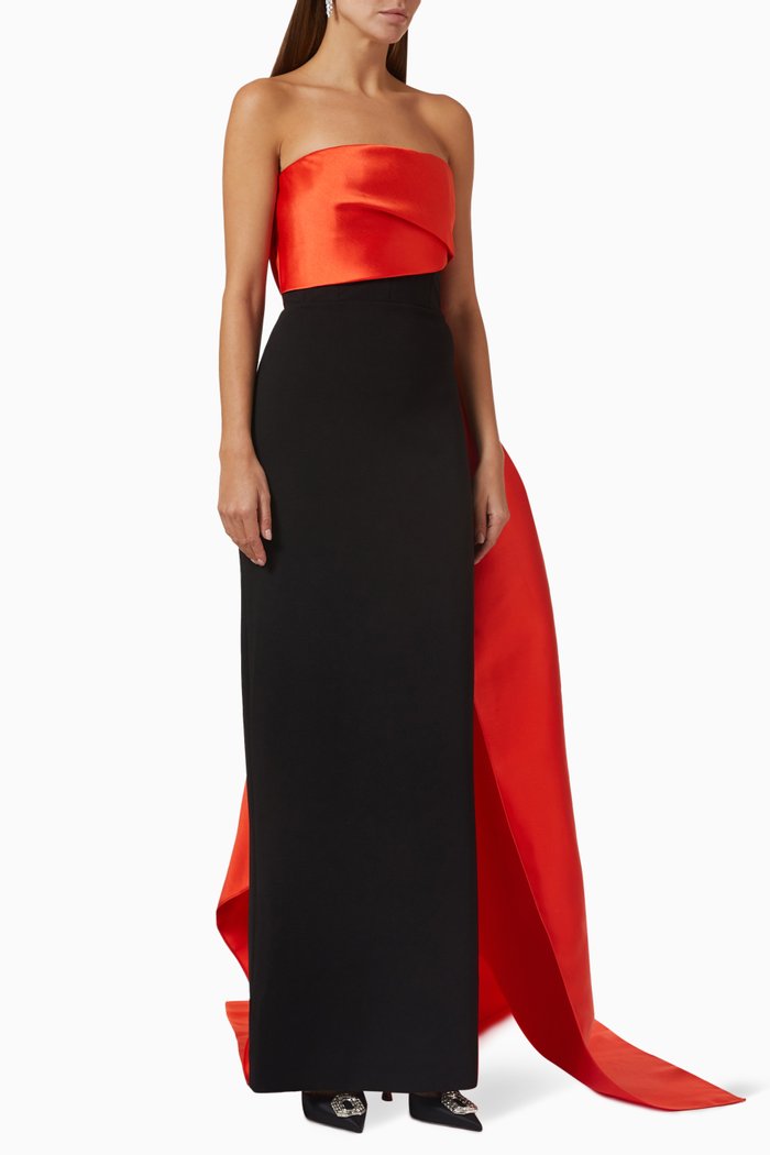 

Kinsley Maxi Dress in Twill, Orange
