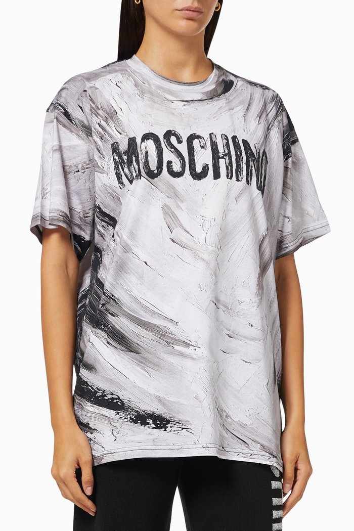 

Logo Embossed T-shirt in Cotton, Grey