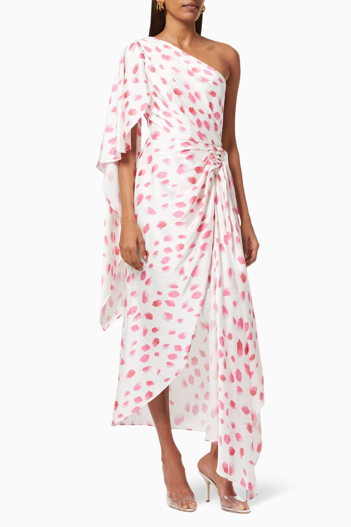 

Coco Petals One-shoulder Dress, Multicolour