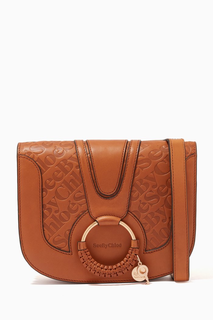 

Hana Mini Shoulder Bag in Signature Vegetable Tanned Leather, Brown
