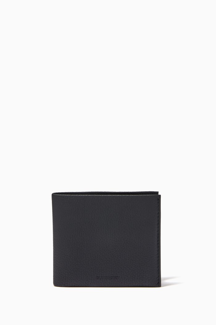 

International Bifold Wallet in Grainy Leather, Black