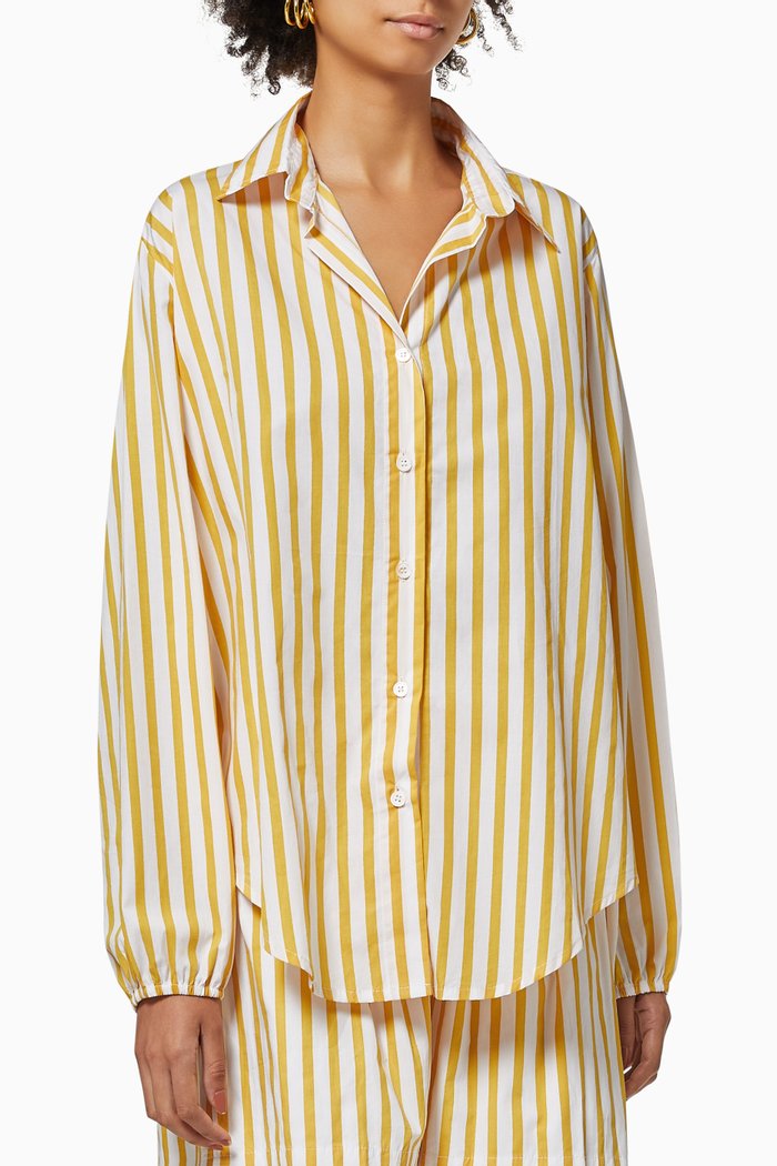 

Rylen Shirt in Cotton Poplin, Yellow