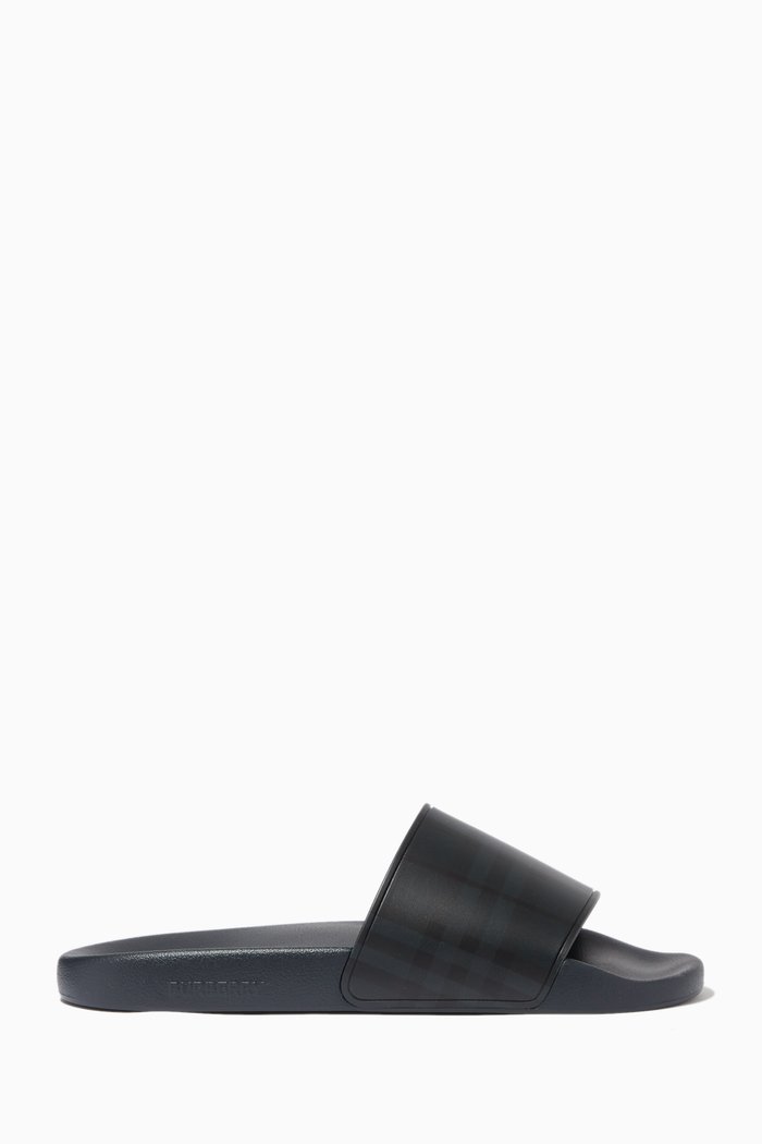 

Slides in London Check, Blue