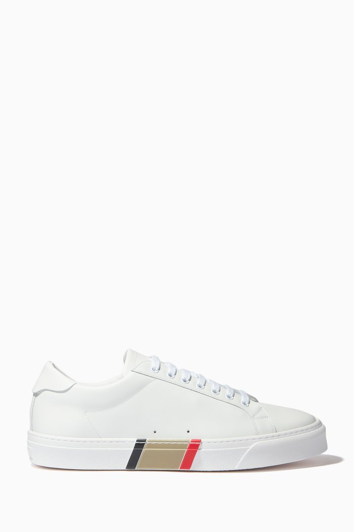 

Sneakers with Bio-based Sole in Leather, White