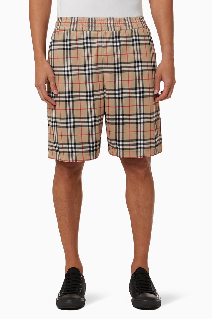 

Vintage Check Shorts in Technical Twill, Neutral
