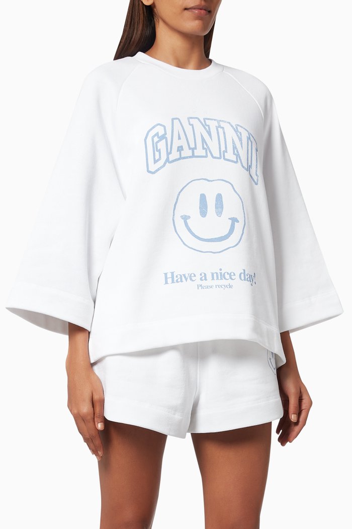 

Smiley Isoli Sweatshirt in Recycled Polyester & Cotton, Grey
