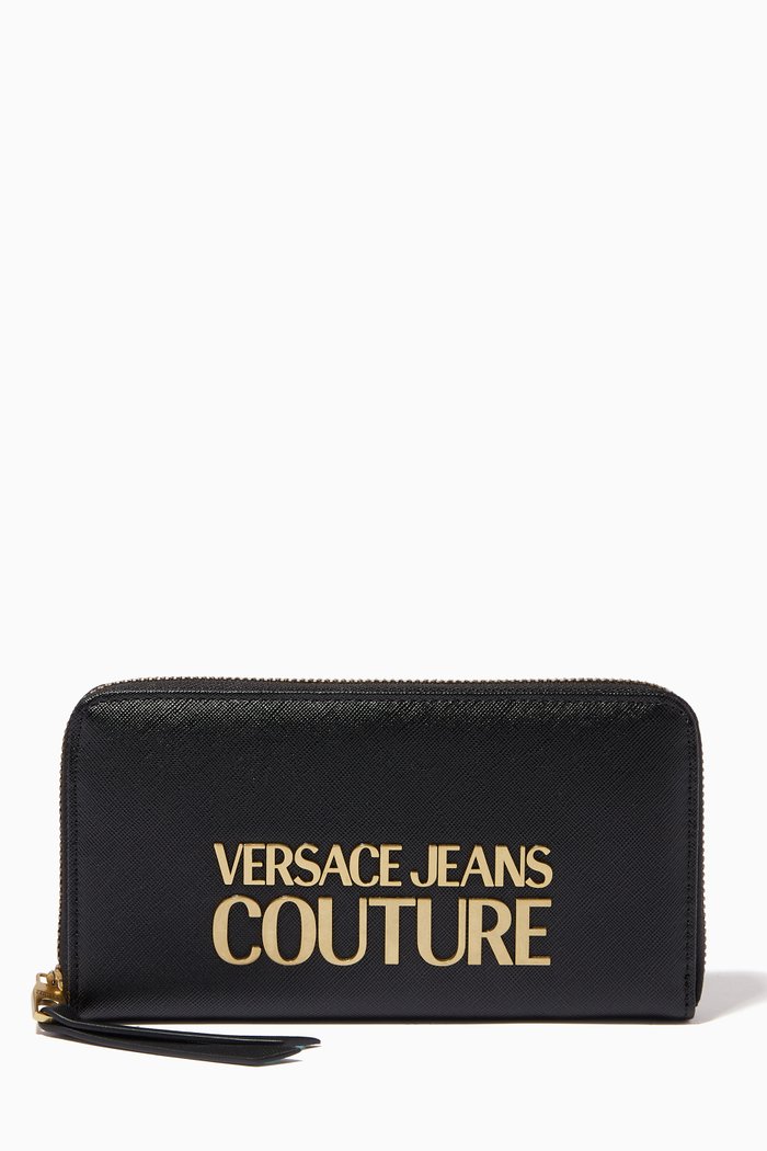 

Logo Wallet in PU Leather, Black
