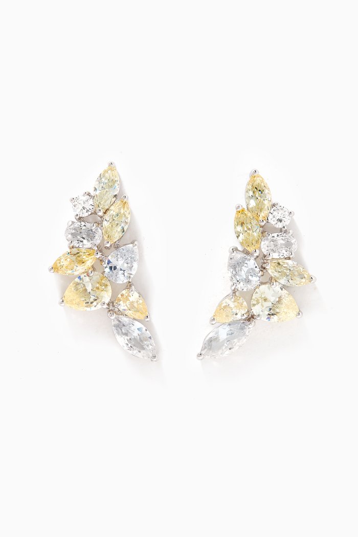 

Multi Shape CZ Crescent Climbers, Yellow