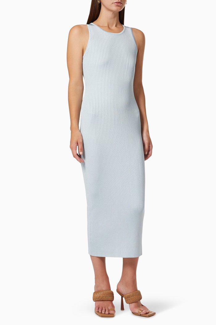 

Sofia Knit Dress in Viscose, Blue