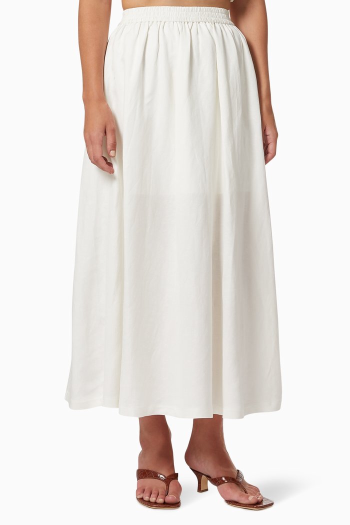 

Emilie Skirt in Linen, White