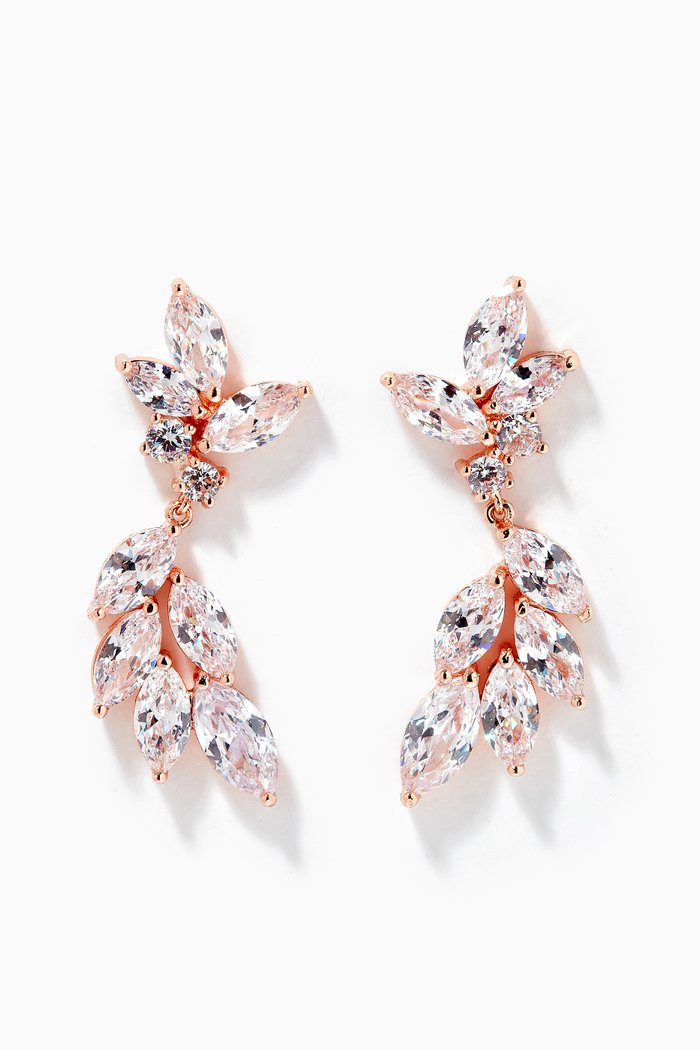 

Marquise CZ Earrings, Rose gold