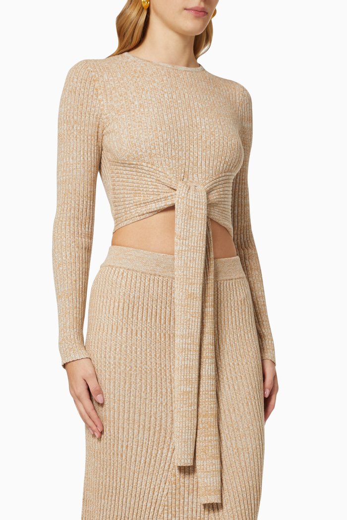 

Liv Top in Ribbed Knit, Neutral