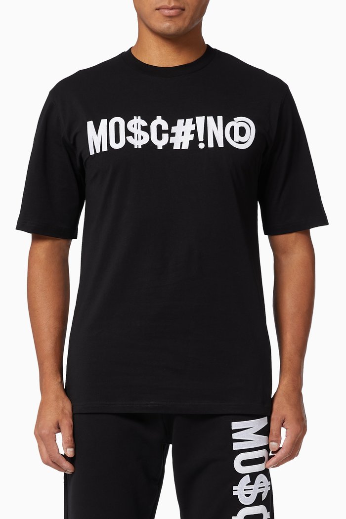 

Symbols Logo T-shirt in Cotton Jersey, Black