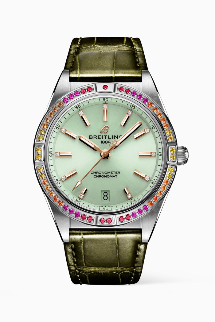 

Chronomat Automatic 36 South Sea with Diamonds & 18kt Red Gold, Green