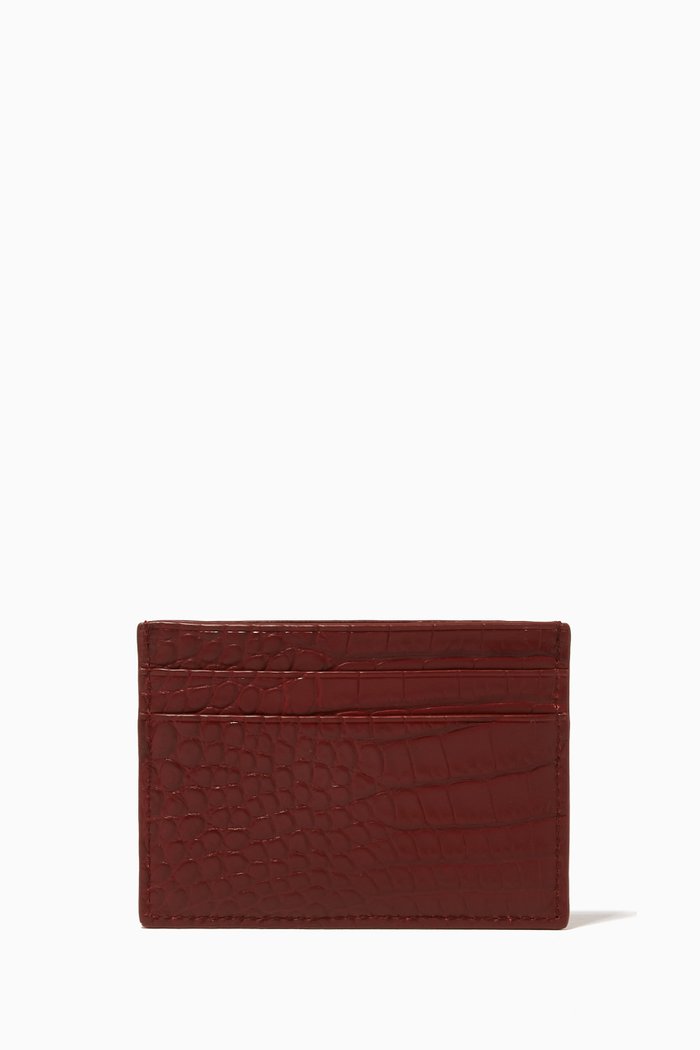 

Card Case in Crocodile, Brown