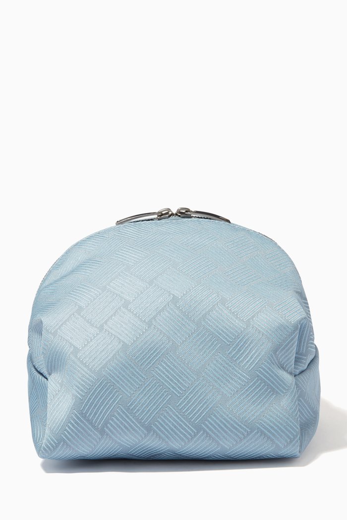 

Cosmetic Case in Jacquard Nylon, Blue
