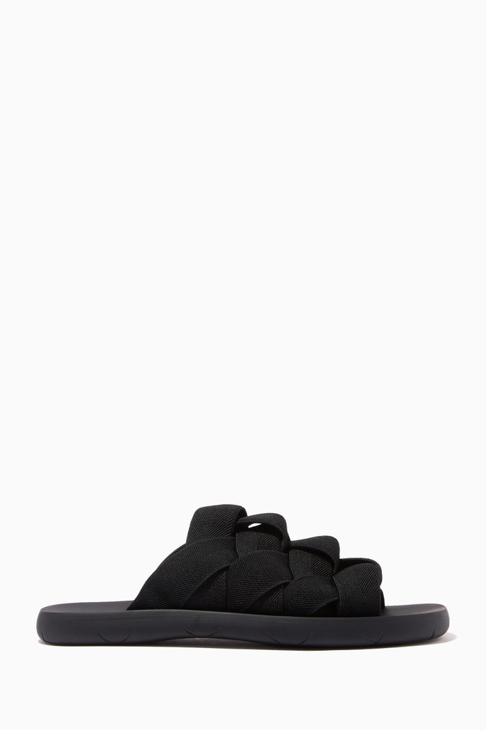 

Plat Slides in Intrecciato Elastic, Black