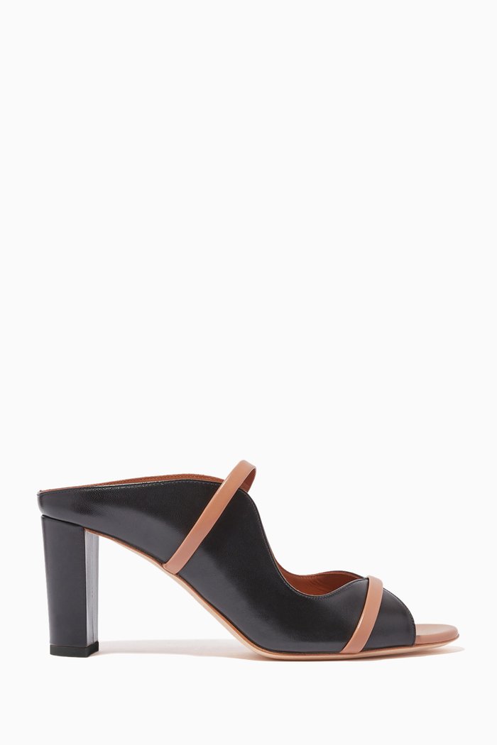 

Norah 70 Mules in Nappa, Black