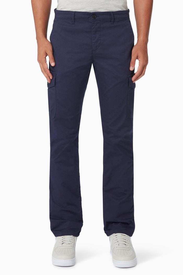 

Portland Cargo Trousers in Cotton, Blue