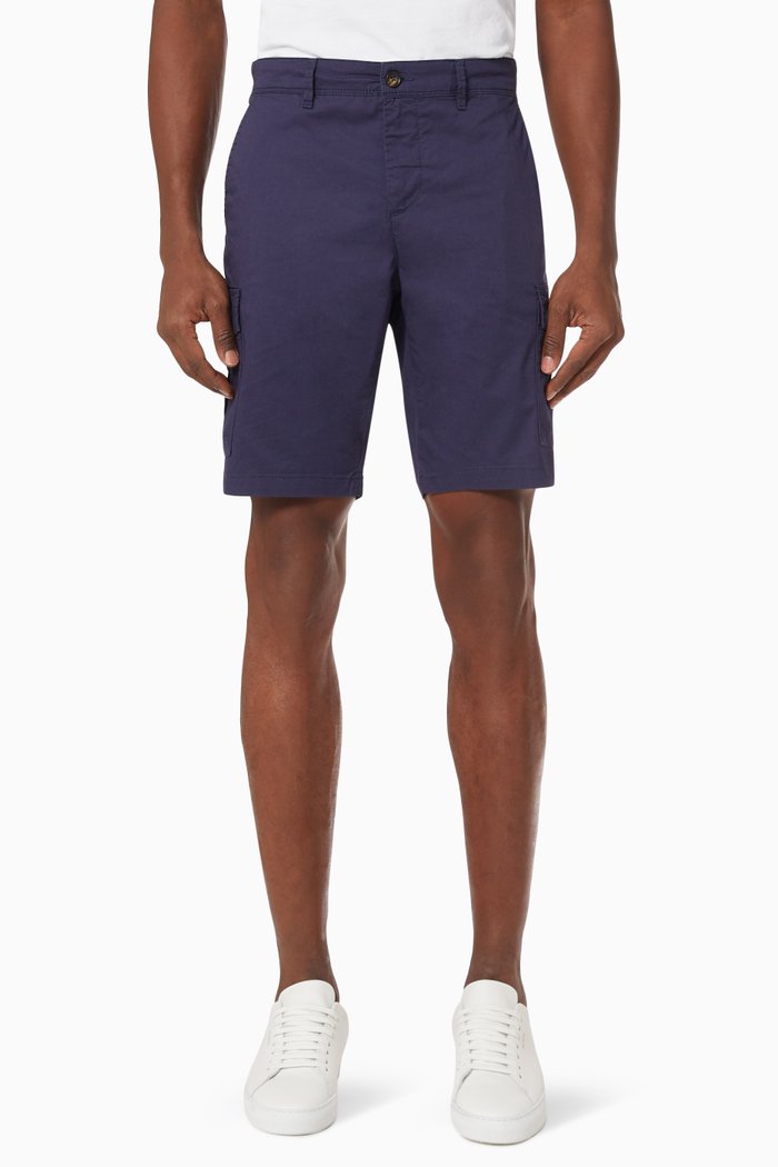 

Lisbon Cargo Shorts in Cotton, Blue
