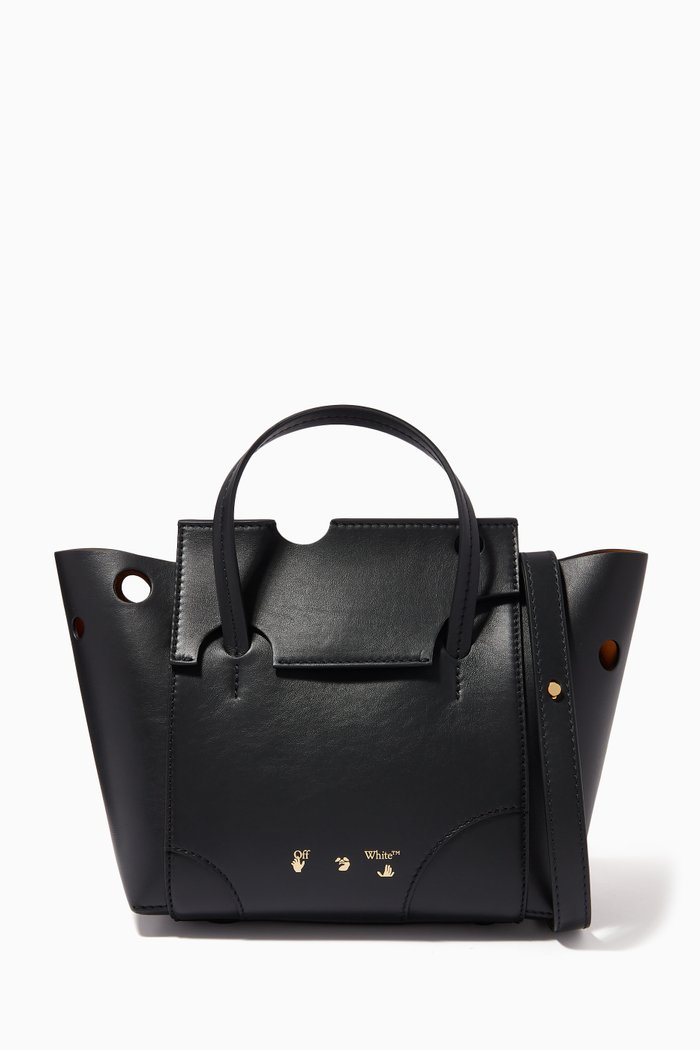 

Burrow-32 Tote Bag in Leather, Black