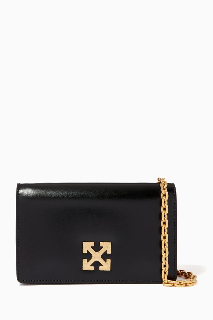 

0.5 Jitney Shoulder Bag in Leather, Black