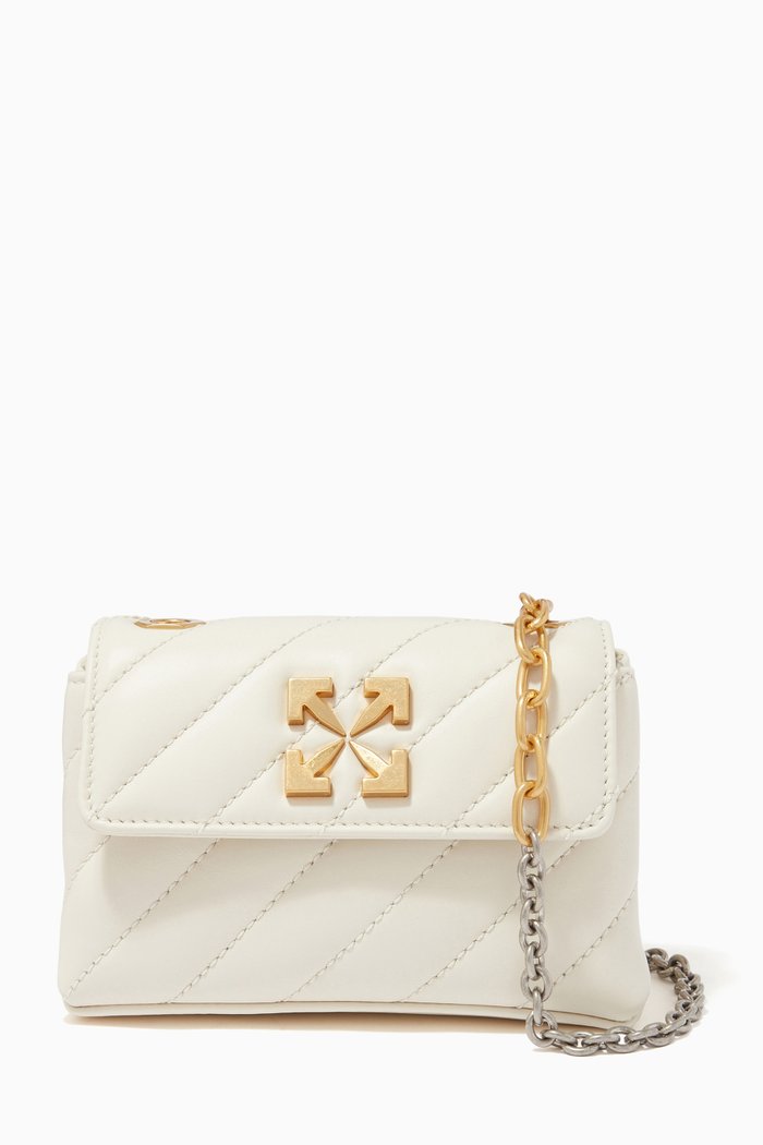 

Jackhammer-17 Shoulder Bag in Quilted Leather, Neutral