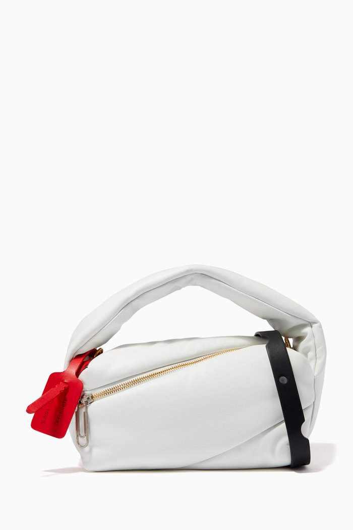 

Pump Pouch in Quilted Leather, White
