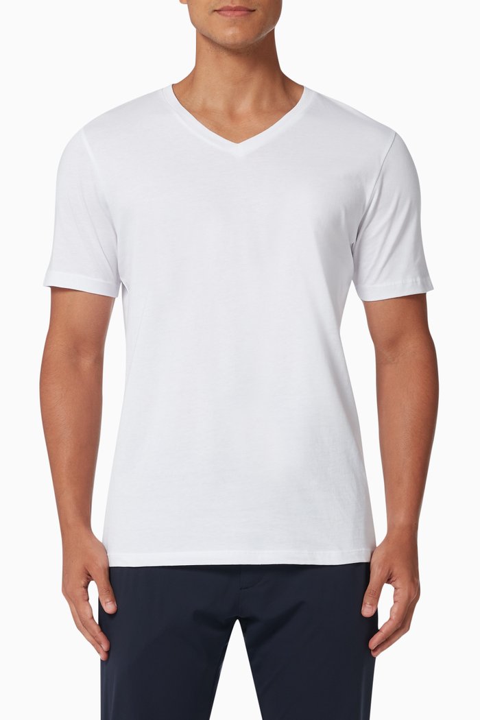 

Miami V-Neck T-shirt in Jersey, White